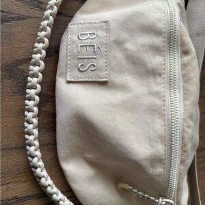 BEIS Cream Crossbody Bag with Chic Design